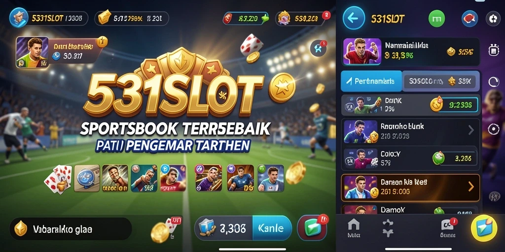 Screenshot gameplay 531SLOT yang menampilkan fitur taruhan olahraga.