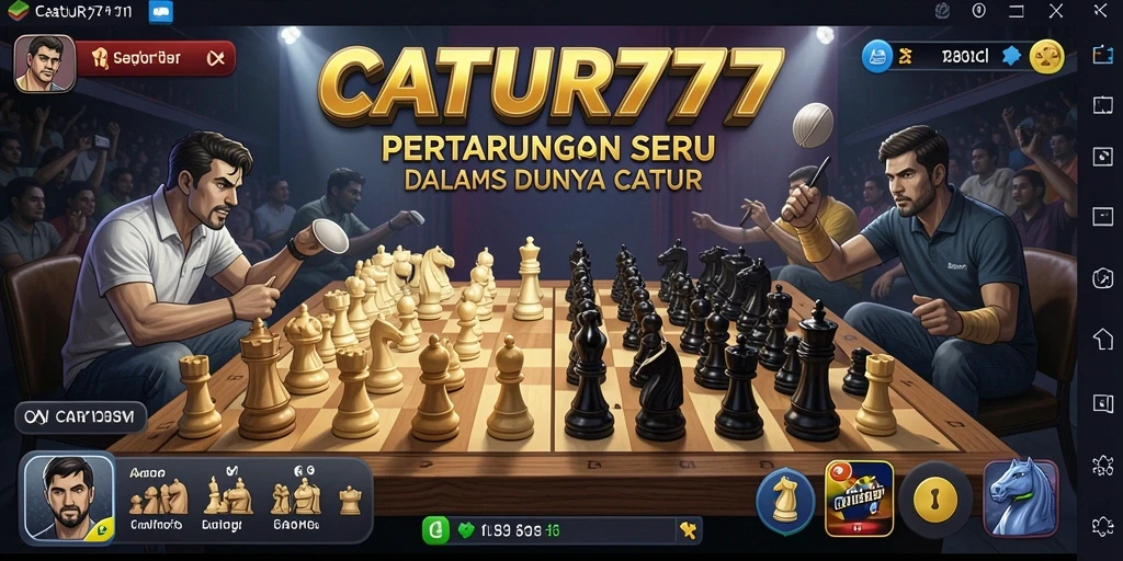 Tampilan aksi mendebarkan dalam permainan catur CATUR777.