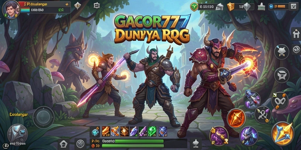 Tampilan menarik dari gameplay RPG GACOR777 dengan pertarungan seru.