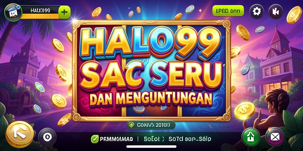 Tampilan gameplay HALO99 yang menarik dan penuh warna.