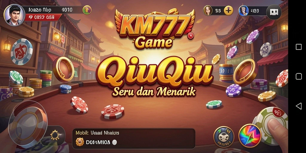 Tangkapan layar menampilkan gameplay QiuQiu yang seru dalam KM777.