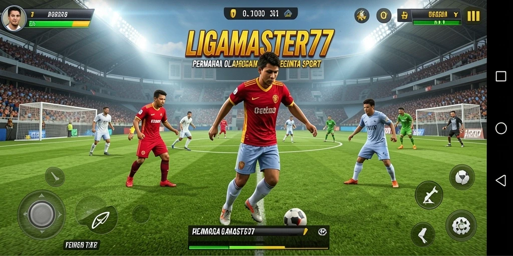 Tampilan utama gameplay LIGAMASTER77 yang seru dan menegangkan.