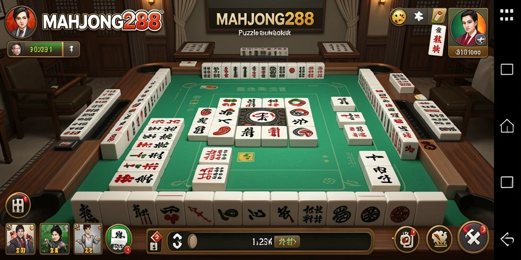 Tangkapan layar gameplay <strong>MAHJONG288</strong> menunjukkan keseruan permainan Mahjong.