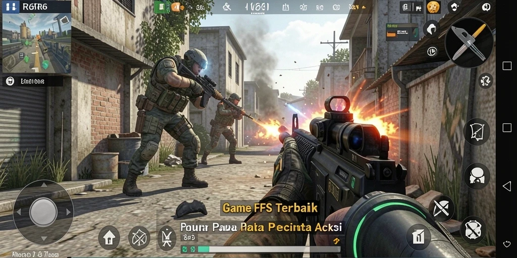 Gameplay R6R6 dengan aksi tembak-menembak yang intens dan seru.