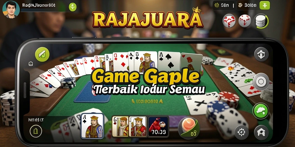 Tampilan gameplay Gaple yang seru di RAJAJUARA.