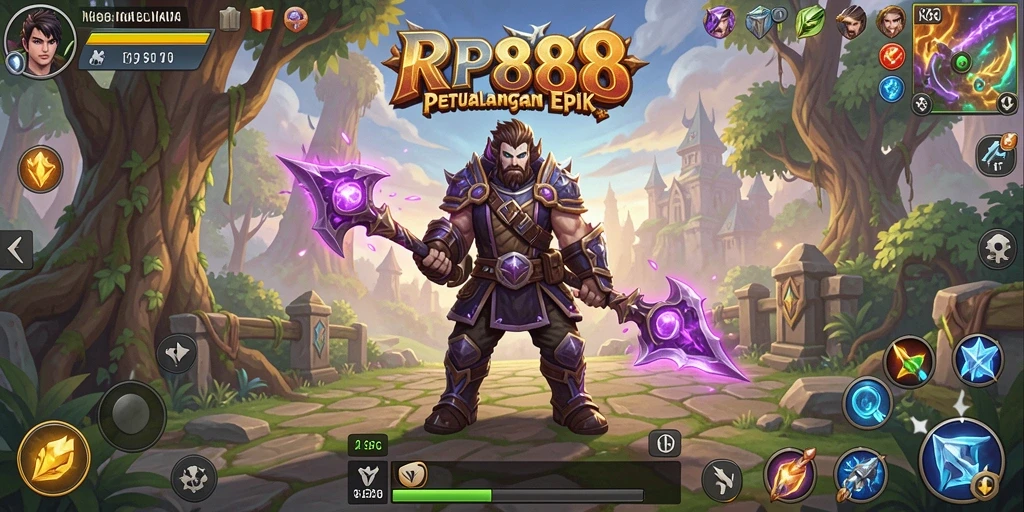 Tampilan gameplay mendebarkan dari RP888 saat pertarungan berlangsung.
