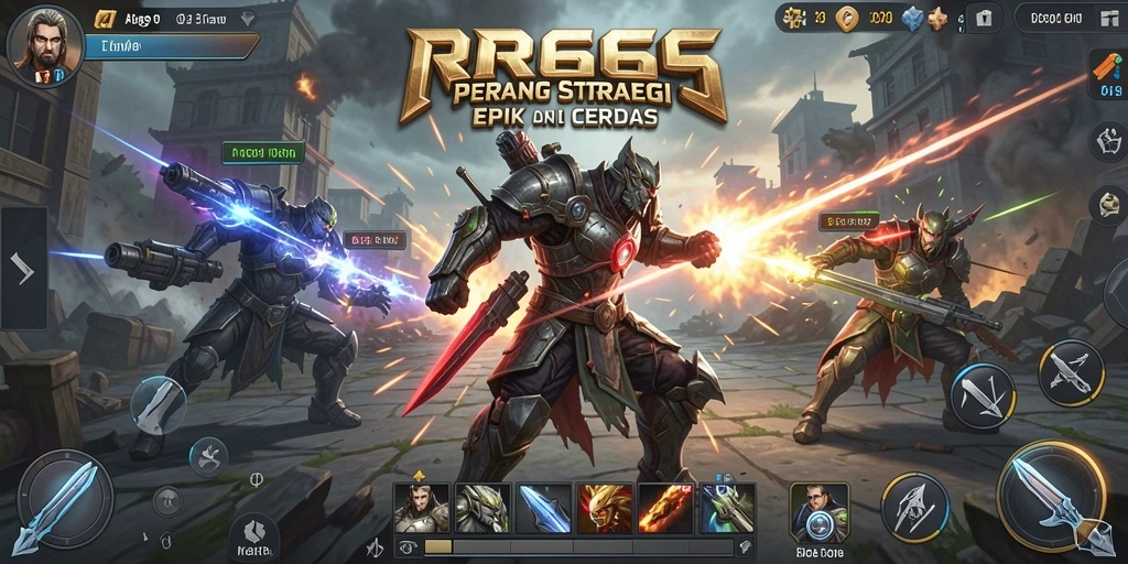 Tampilan gameplay RR666 yang penuh strategi dan aksi.