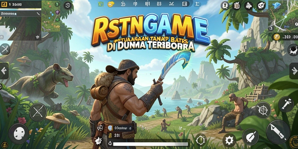 Menampilkan aksi gameplay menarik di dunia terbuka RSNGAME.