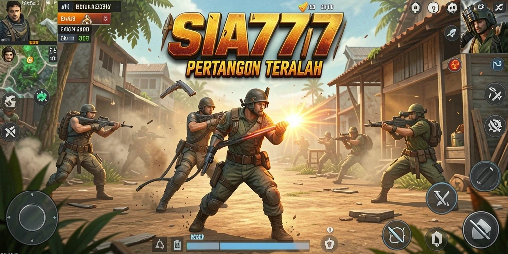 Tampilan gameplay SIA777 dengan aksi pertempuran yang intens.