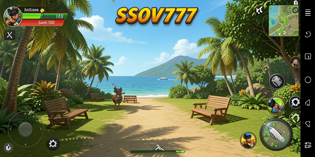 Tampilan gameplay SOV777 yang ceria dan menghibur.