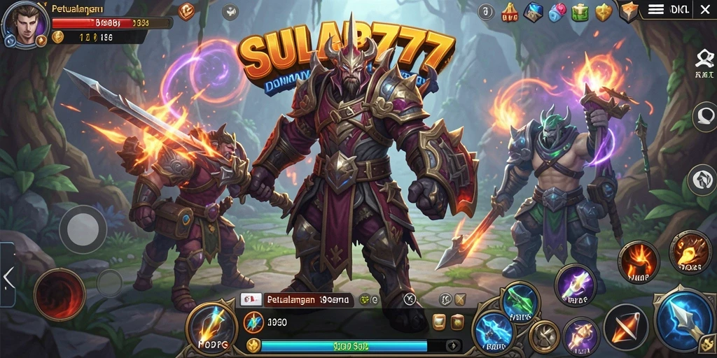 Screenshot SULAP777 menunjukkan aksi seru dalam pertempuran MMORPG.