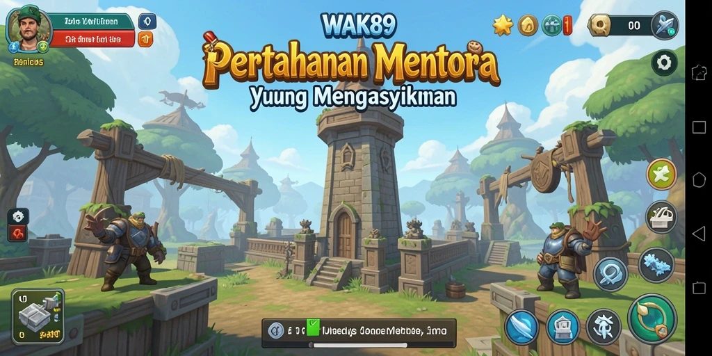 Tampilan gameplay menakjubkan di WAK89 dengan strategi menara yang seru.